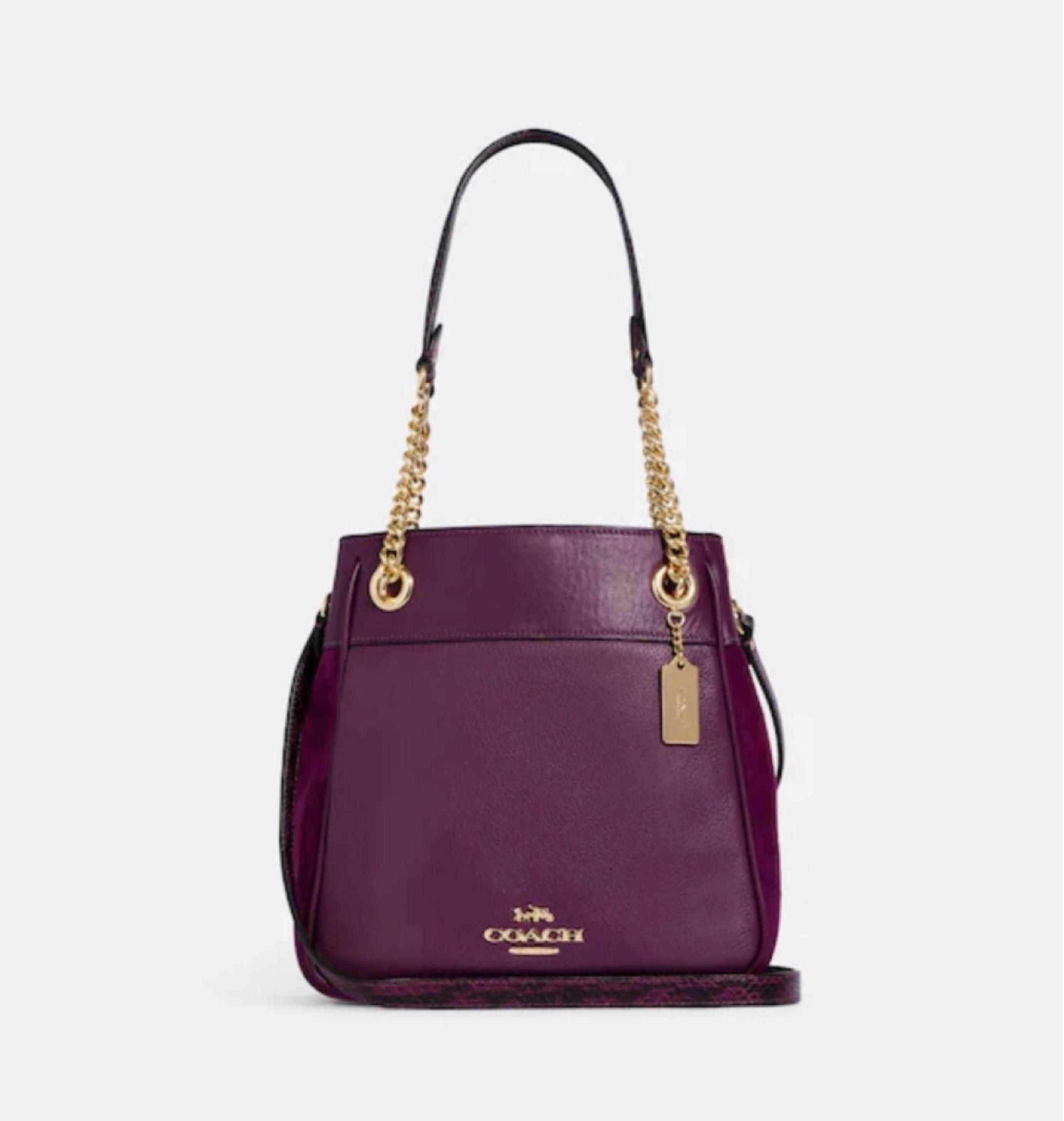 Coach purse Cammie Chain Bucket Bag - Leather and Suede