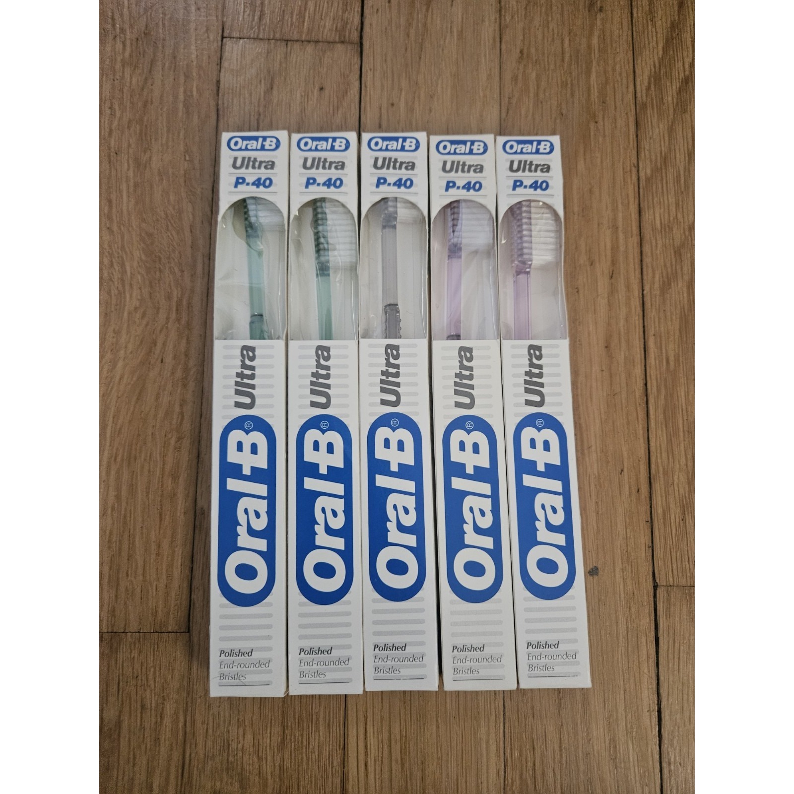 Vintage 1987 Oral-B Ultra P40 Adult Translucent Toothbrush Lot Of 5