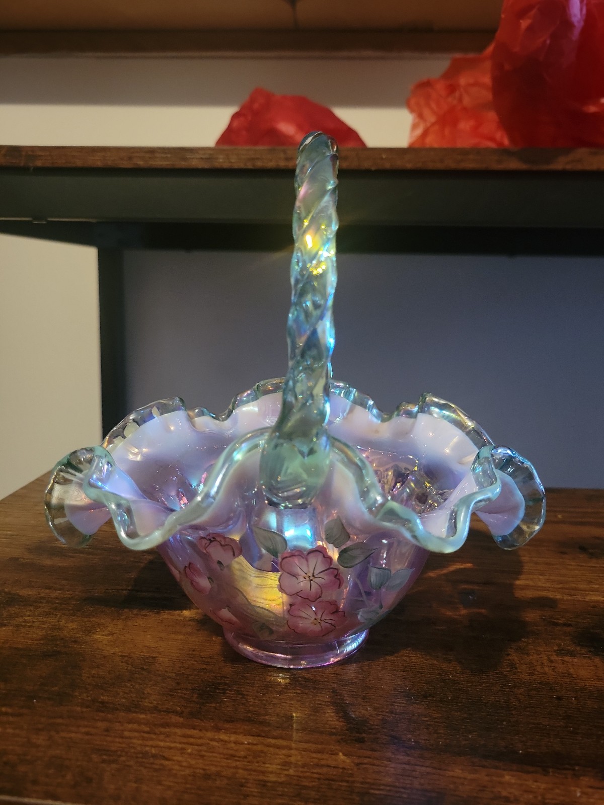 Fenton glass dish