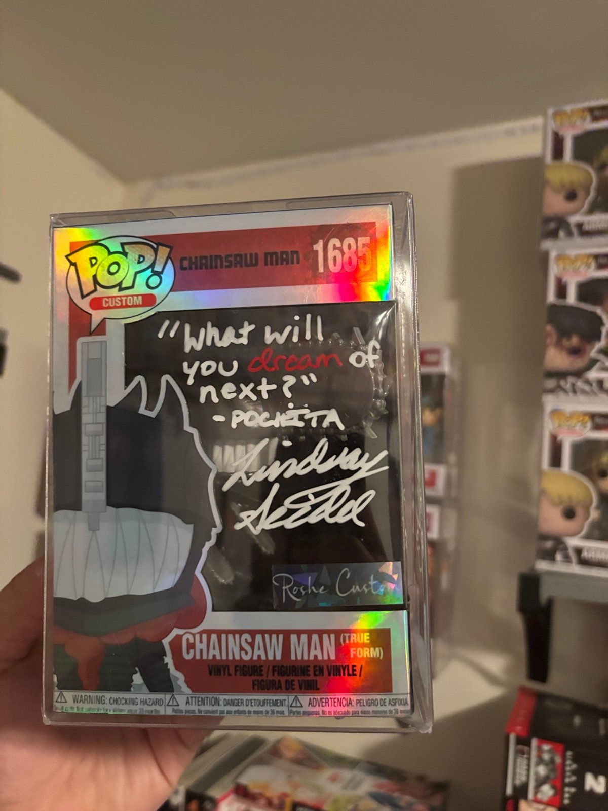 Chainsaw Man True Form Pochita Custom Funko Pop Signed