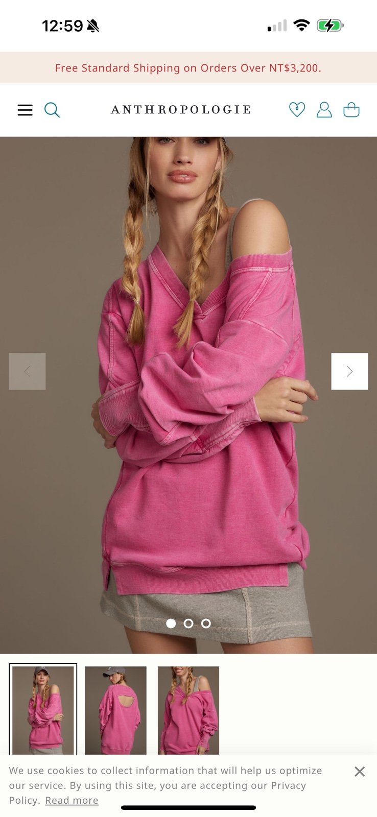Daily Practice by Anthropologie Long-Sleeve Batwing Pullover Womens Size M EUC!