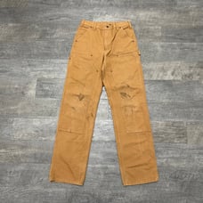 Men's Carhartt Brown B136 BRN Dungaree Fit Double Knee Carpenter Pants 31x36