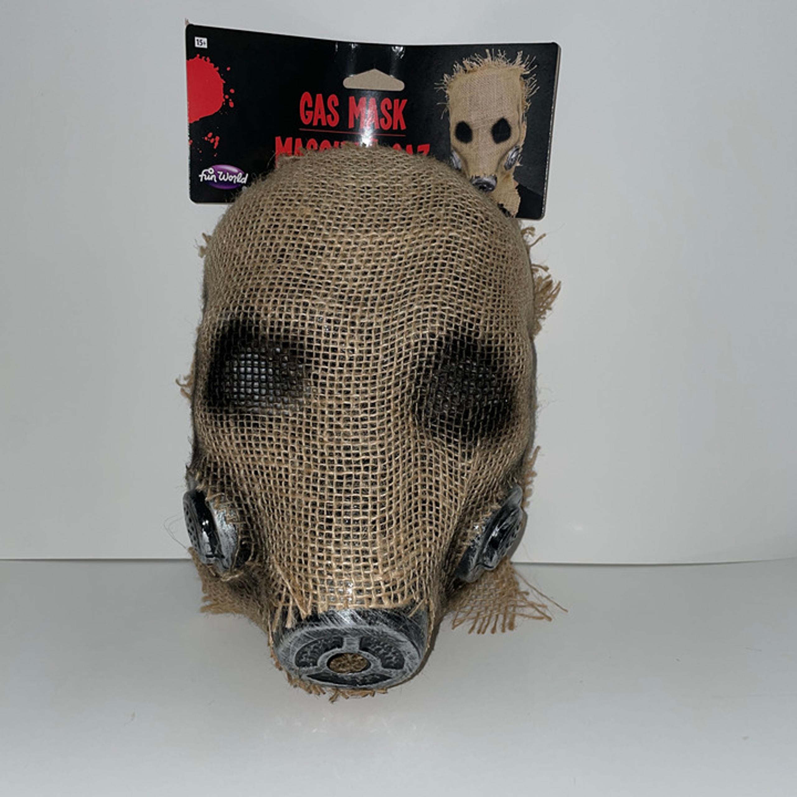 BURLAP STEAMPUNK BIOHAZARD PURGE GAS MASK FACE MASK HALLOWEEN COSTUME FW93494G - Fun World