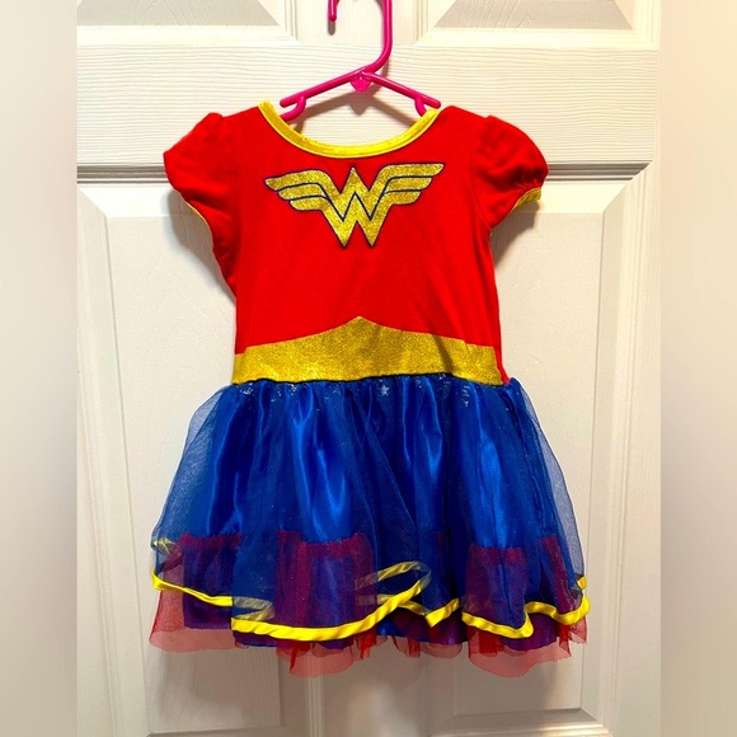 Wonder Woman Kids Dress Costume with Tutu Skirt Toddler 3T Halloween Superhero
