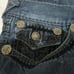 VTG True Religion Joey Super T Cut-Off Shorts Sz 38 Flap Pockets Contrast Stitch