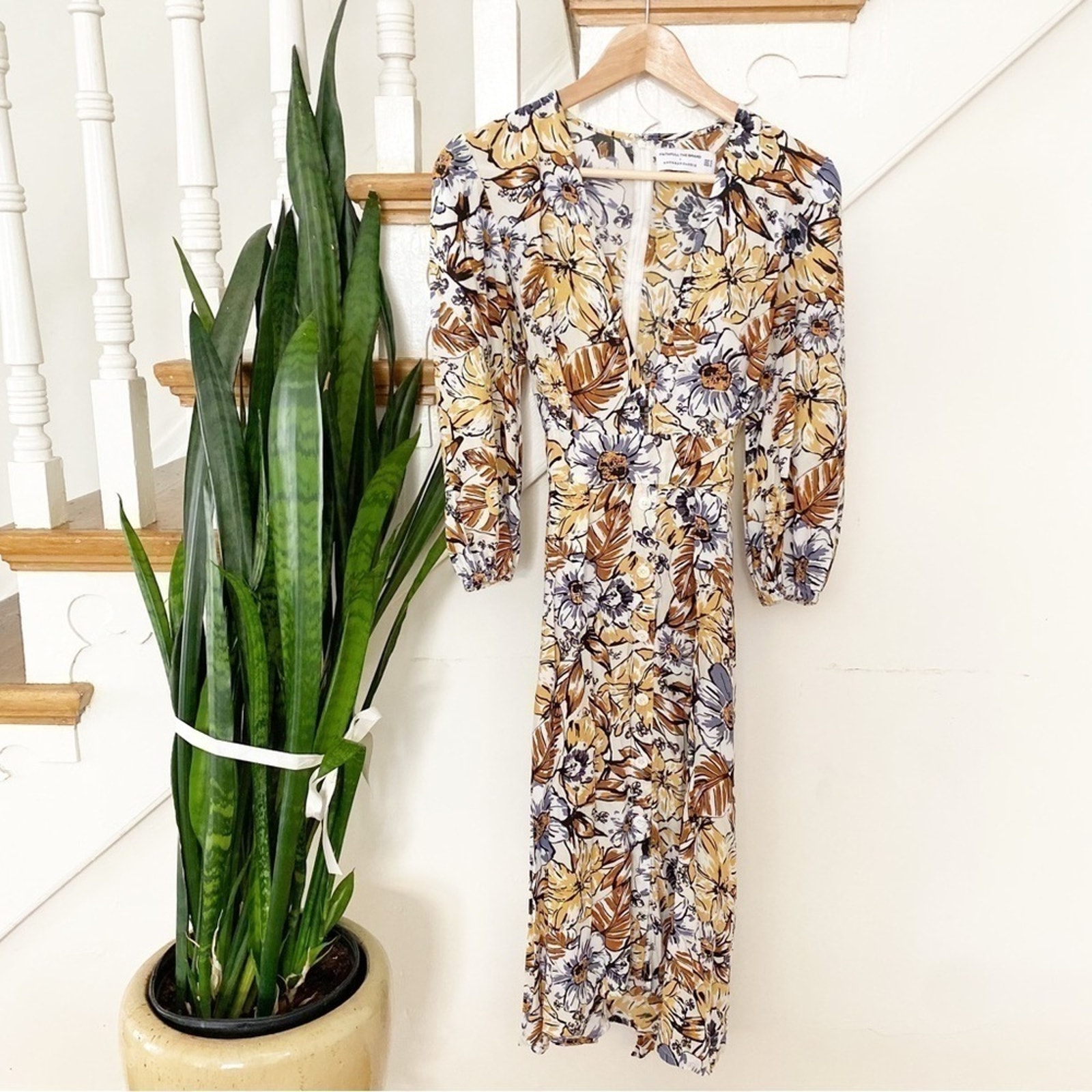 Anthropologie Faithfull Chloe Mid Dress Size 4