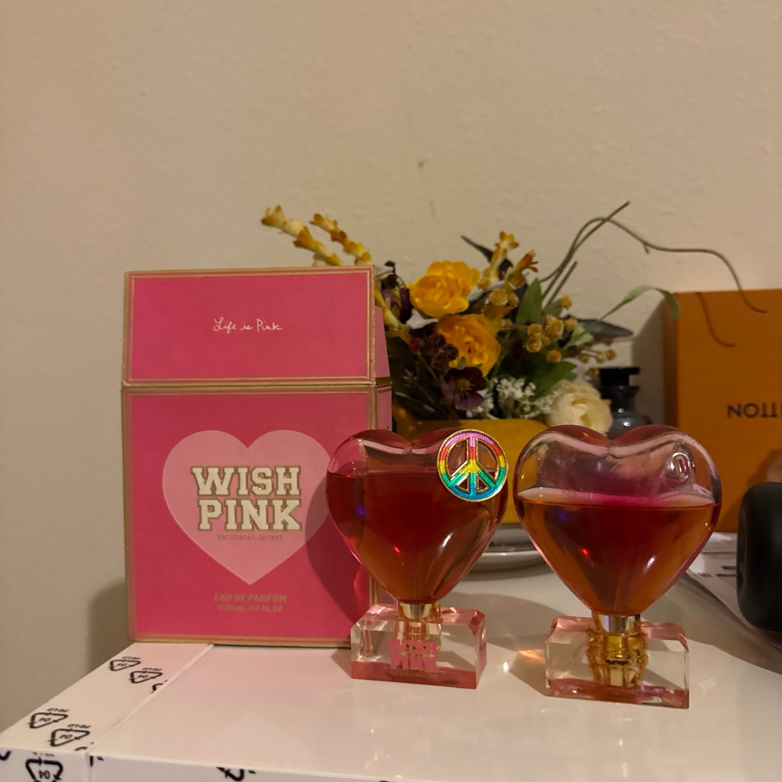 2 Pc Victoria's Secret PINK WISH EDP Spray 1.7 oz Perfume Rare 50ml life is pink