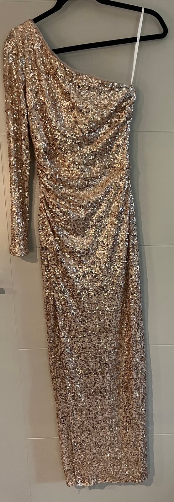 Aqua Sequin evening dress