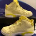 Air Jordan 6 Dynamic Yellow Floral Kids Size 1y