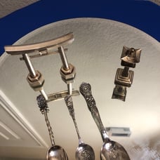 Vintage sterling silver spoons and pagoda
