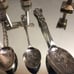 Vintage sterling silver spoons and pagoda