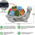 Solar Garden Outdoor Statues Turtle with Succulent and 7 LED Lights