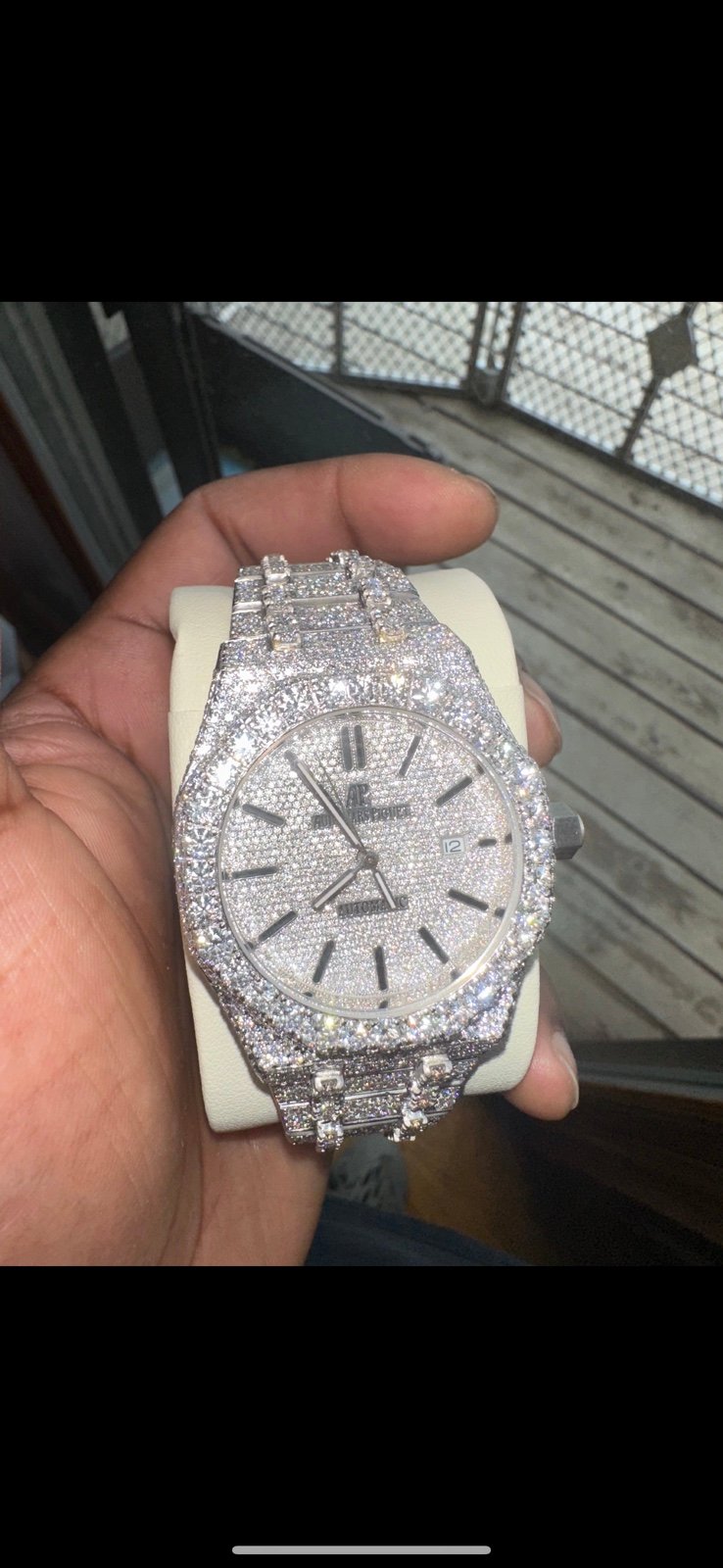 ICED OUT VVS DIAMOND/MOSSAINTE WATCH