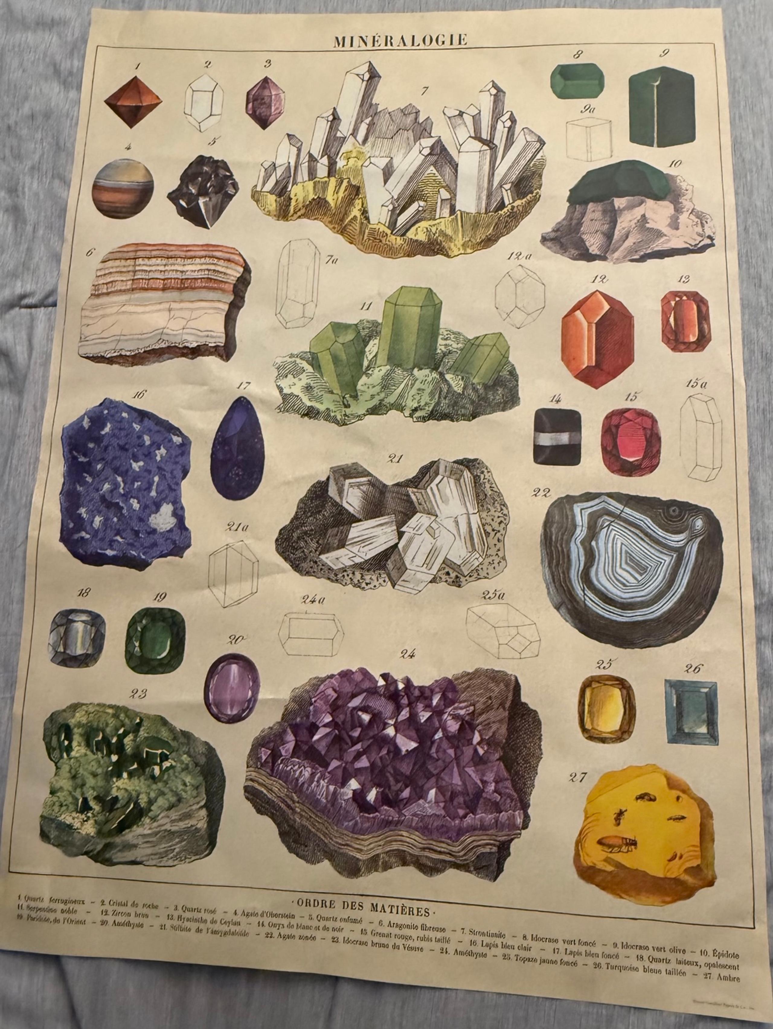 Cavallini Decorative Wrap Poster, Mineralogie 18 x 26in Italian Archival Paper