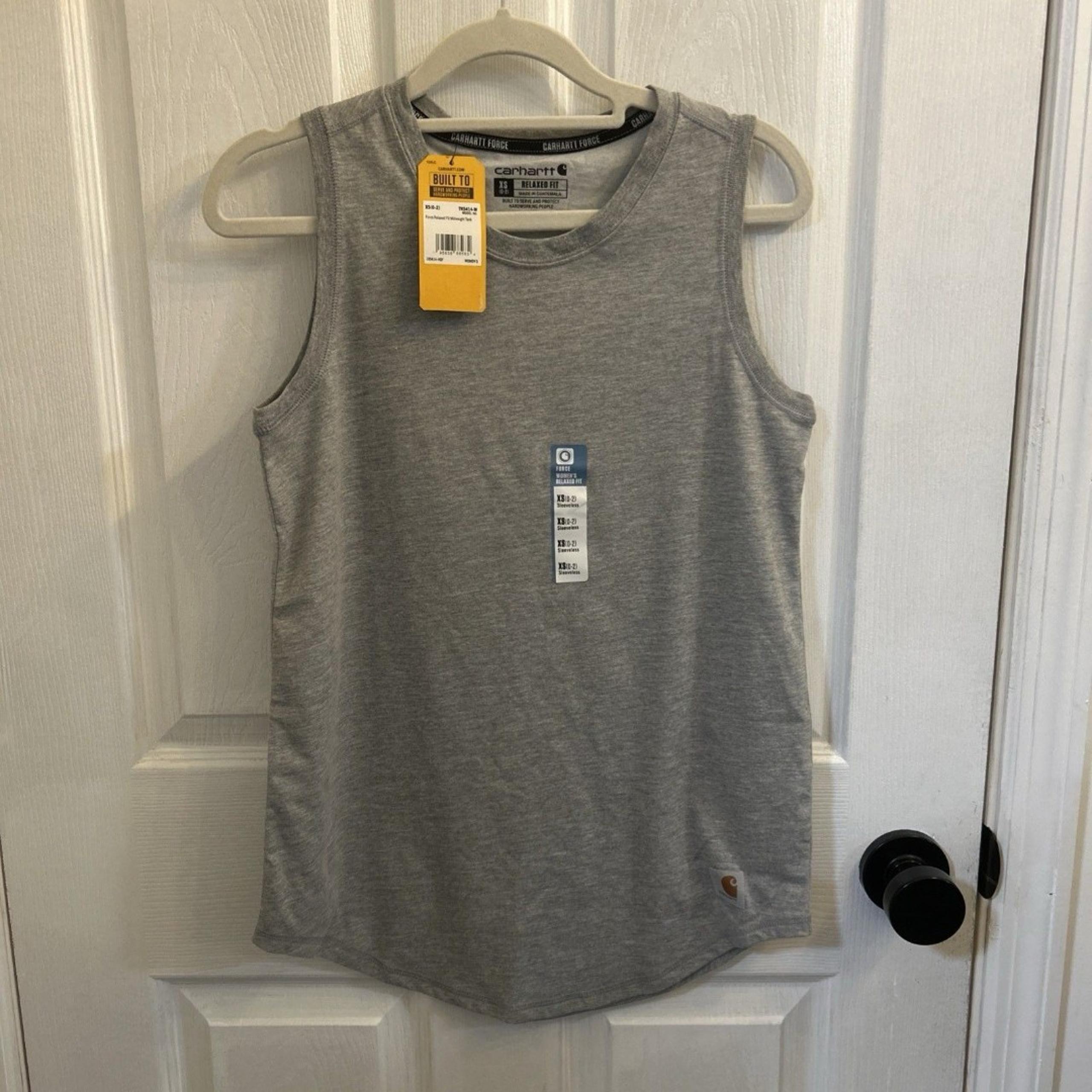 Carhartt Force Womens XS (0-2) Relaxed Fit Womens Tank Top Gray Sleeveless NWT