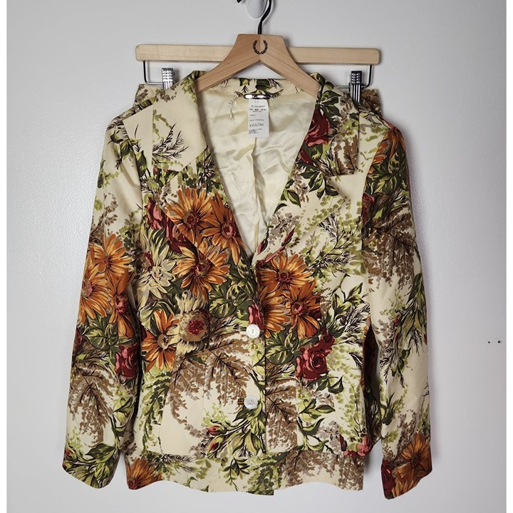 Dolce & Gabbana Women's Sz. 44/8 Floral Silk Skirt Suit
