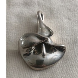Sterling silver Calla lily pendant