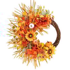 Large Fall Wreath, Fall Wreaths Inside Outside Harvest Autumn Wreath 20”