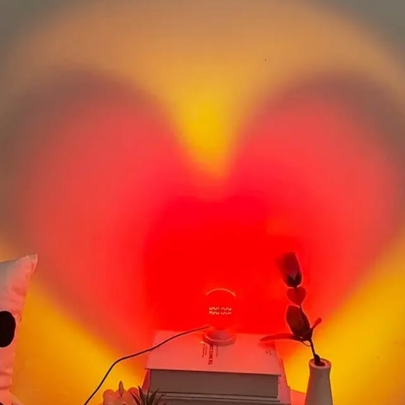 Sunset heart shape projector Lamp Valentine’s Day mood