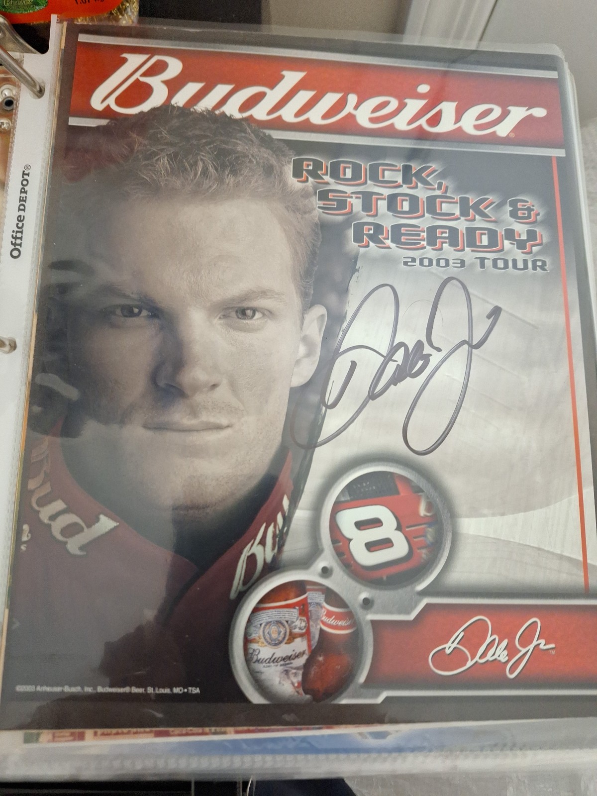 Dale Earnhardt jr autograph racing picture