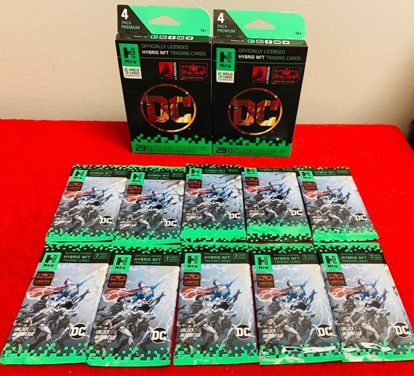 HRO Hybrid DC Unlock The Multiverse Batman Cards: Lot of 2 Boxes and 10 packs!