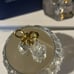 Swarovski crystal memories bells with gold bow