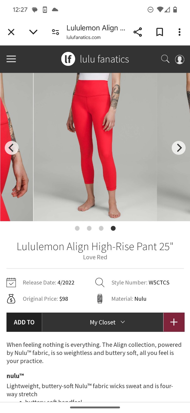 Lululemon Align 25