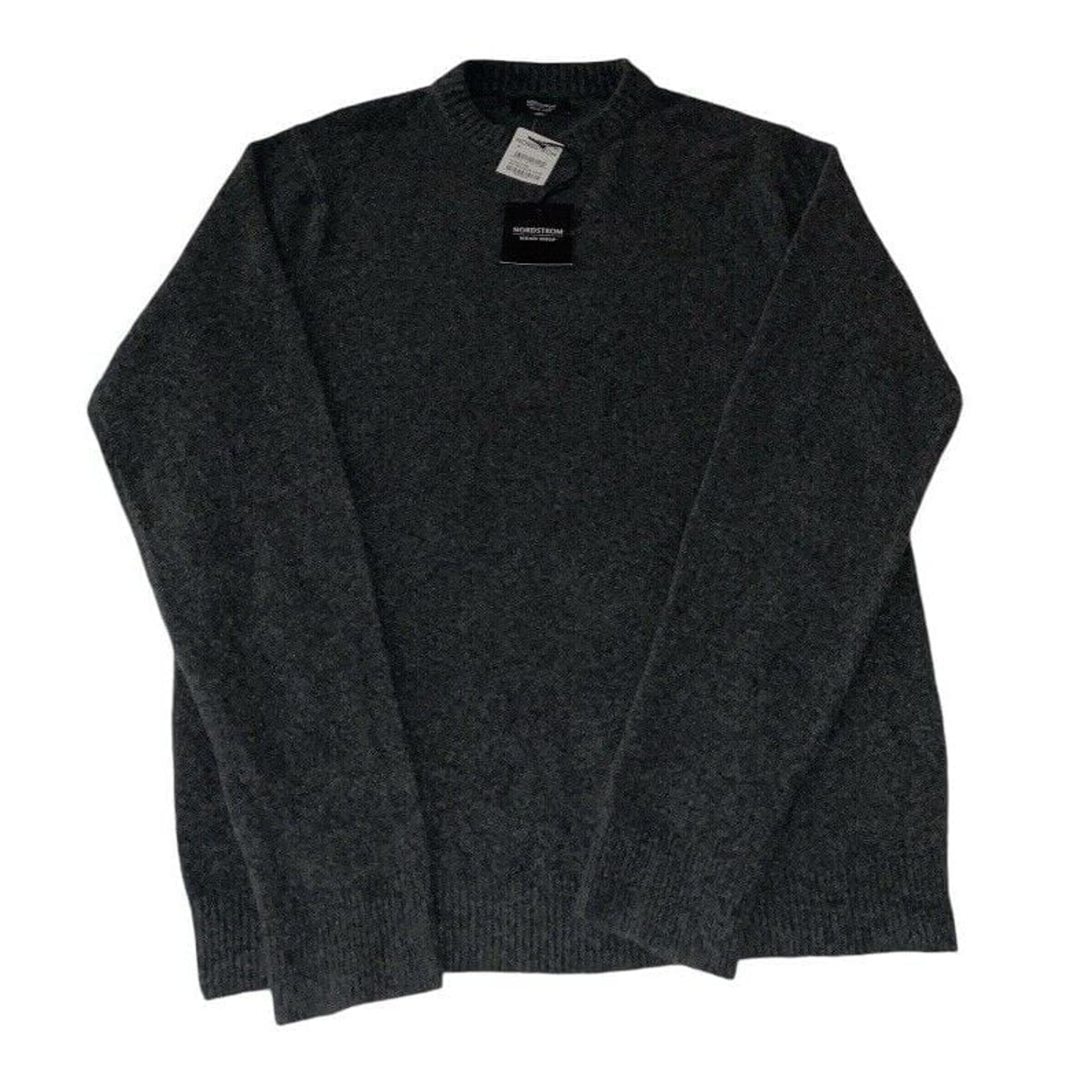 NWT Nordstrom Men's Medium Crewneck Sweater Dark Gray Knit Men's Shop Soft