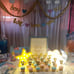 3PCS Decorative LED Night Lights Crescent Moon Star Cloud Lamp Sign Lights