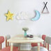 3PCS Decorative LED Night Lights Crescent Moon Star Cloud Lamp Sign Lights