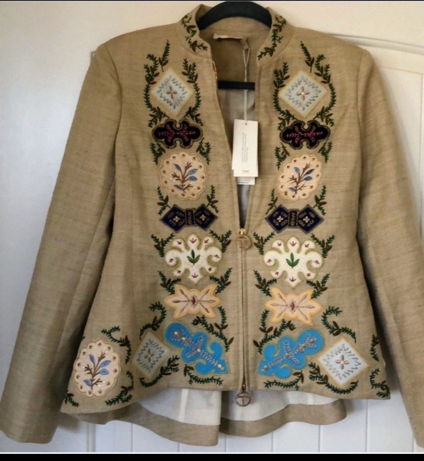 Tory Burch 4 Small Jacket Blazer NWT Embroidery Designer 4 Small