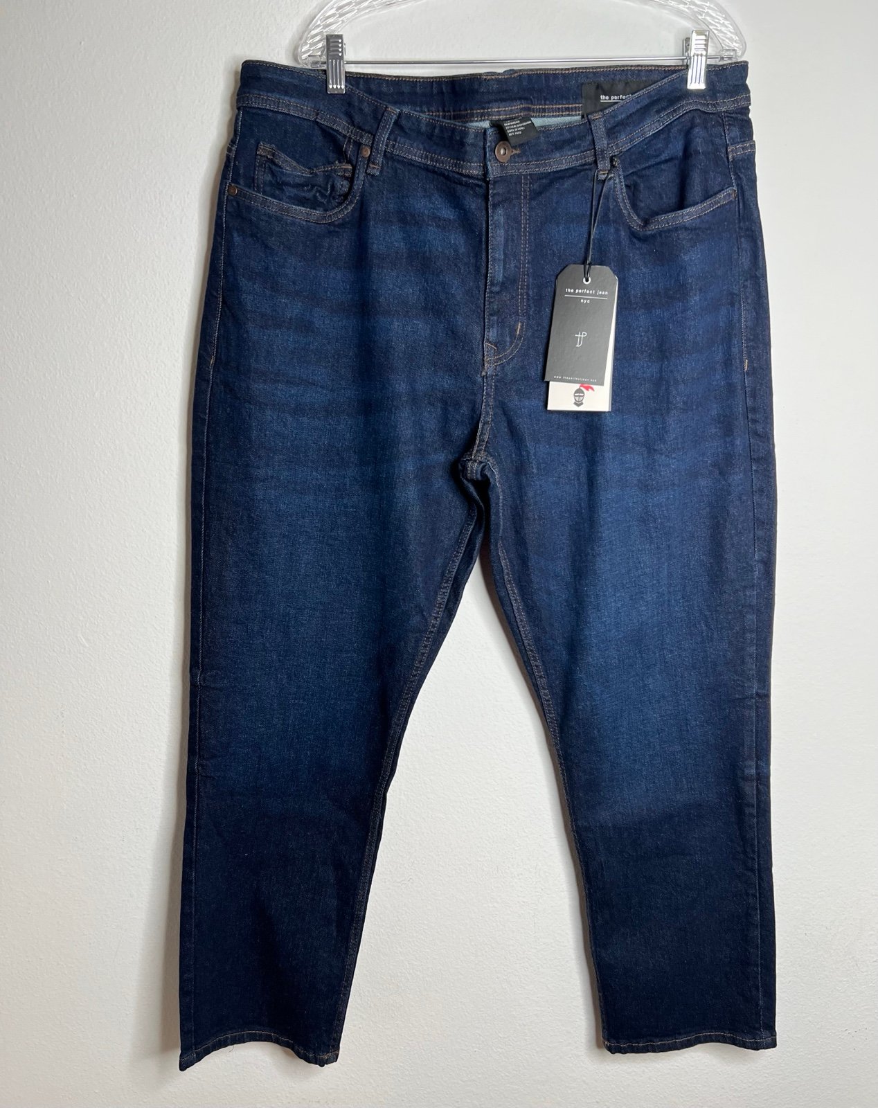 NYC The Perfect Jean Men’s Athletic Fit Mariner - Dark Blue Size 40 X 30 NEW