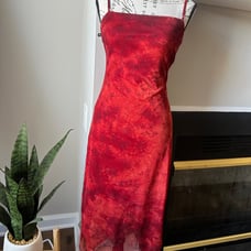 Vintage 90s city triangles sparkly asymmetrical hem dress <3