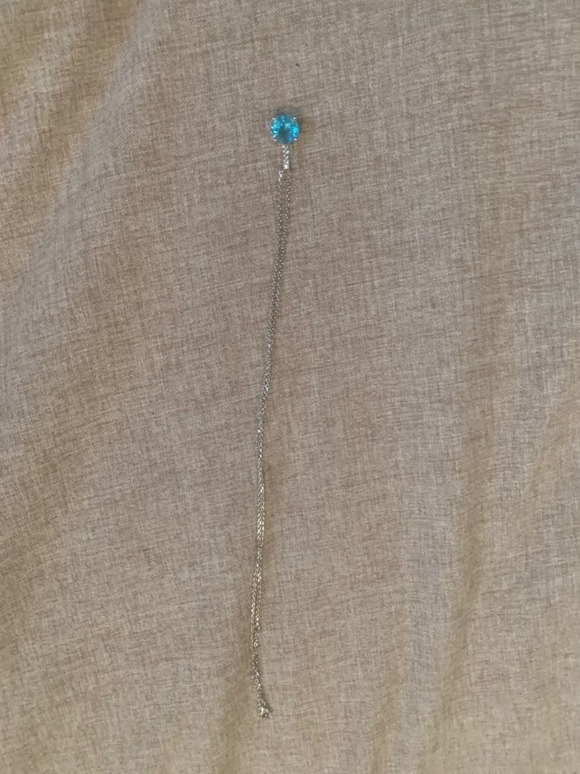 Blue saphire stone necklace