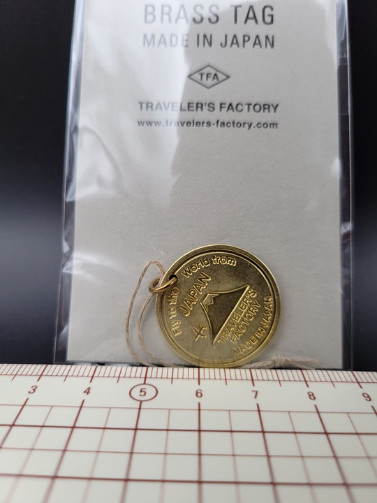 RARE EXCLUSIVE Traverler's Company Narita Airport Mount Fuji Japan Brass Tag