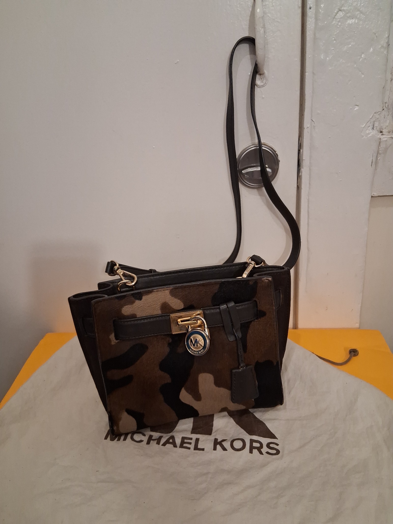 Michael Kors calf hair camo small hamilton  womens bag