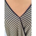 Maeve Cap Sleeve Women's Wrap Top Olive with Black Stripes NWT Size XL