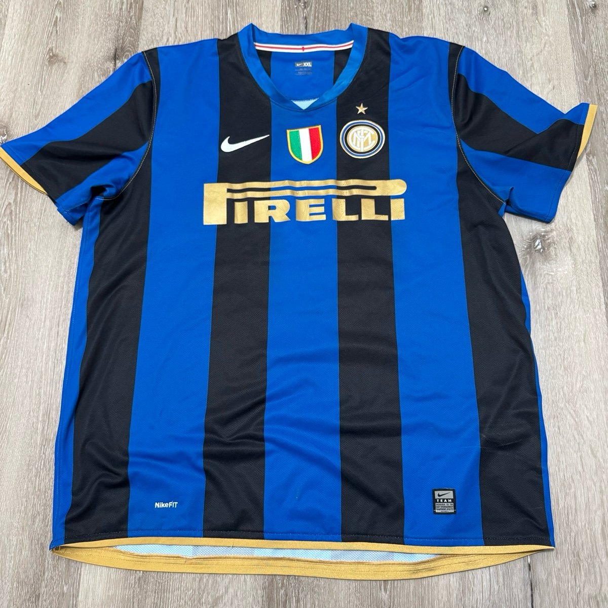 Vintage Nike Inter Soccer Jersey XXL Blue