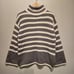 PETER SOM Collective Sweater M Oversized Striped Turtleneck Mockneck