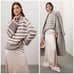 PETER SOM Collective Sweater M Oversized Striped Turtleneck Mockneck