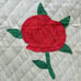 HAND SEWN QUILT vintage antique quilt Handmade Cotton 86 x 65 red roses