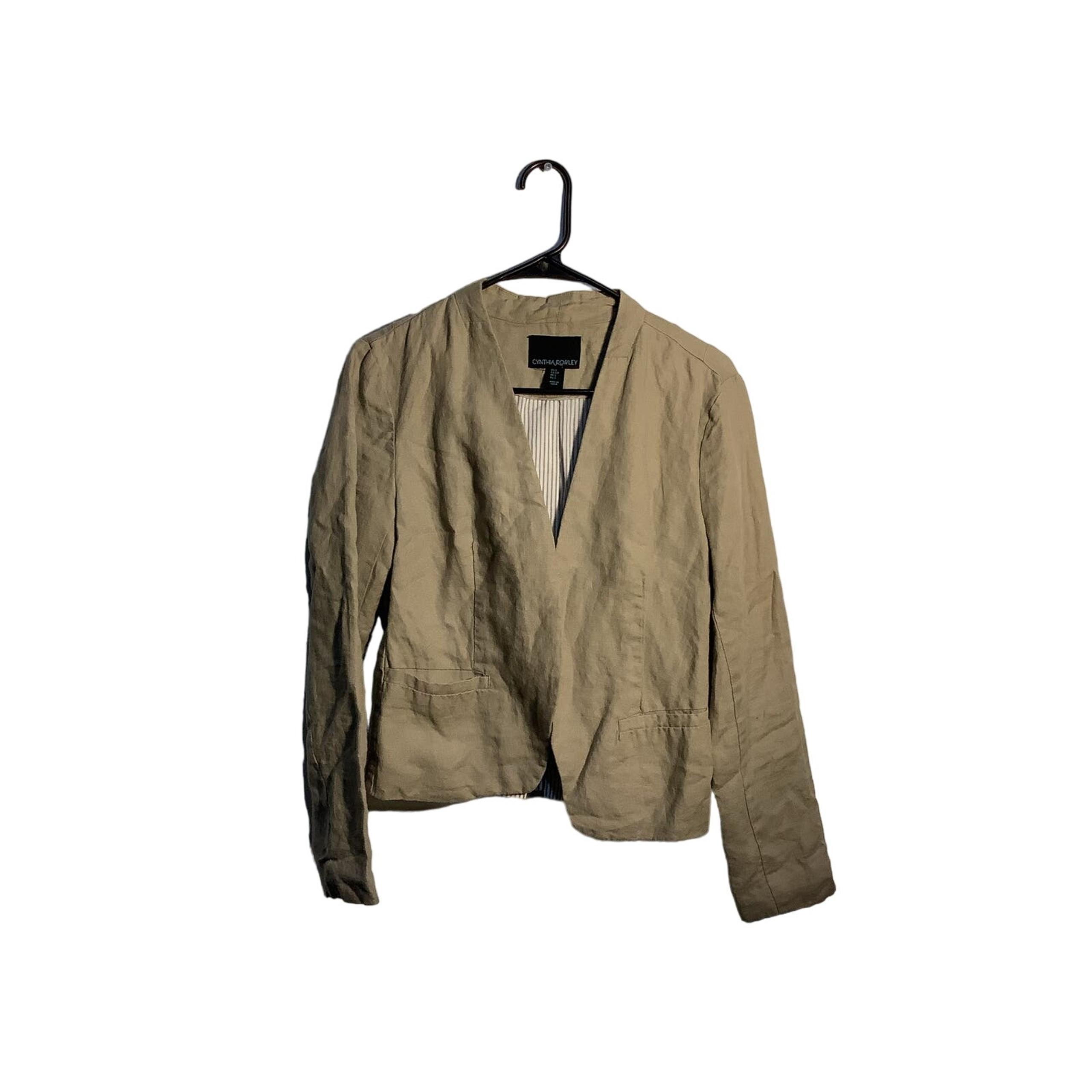 Cynthia Rowley Linen Blazer Jacket Size Small