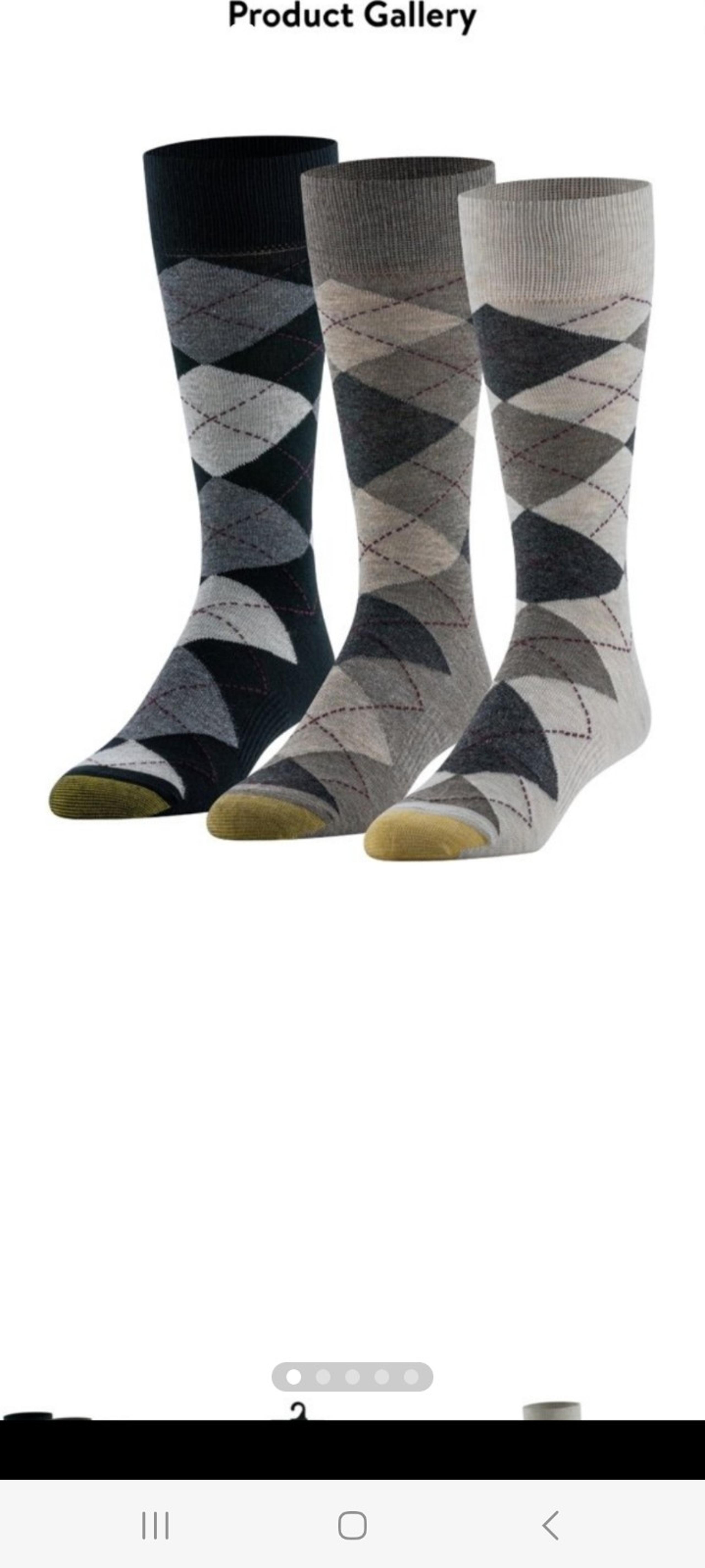 Gold Toe men's socks. 3 pack