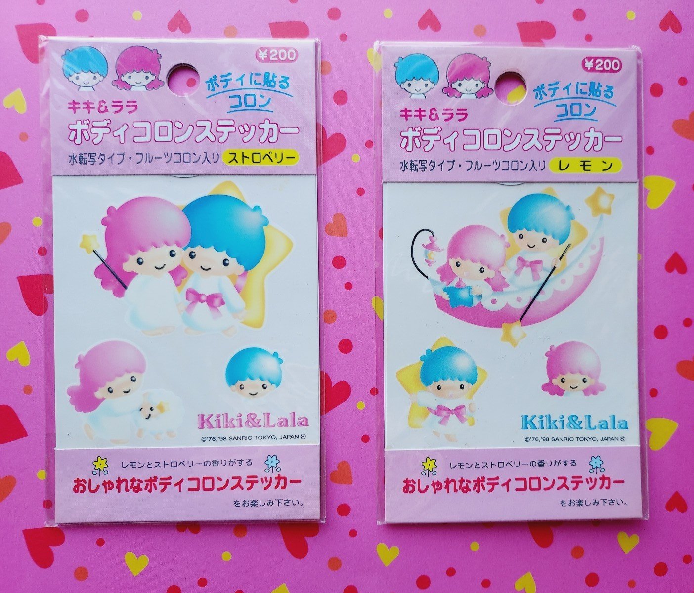 Sanrio vintage little twin stars doll skin tranfer stickers collection rare vtg