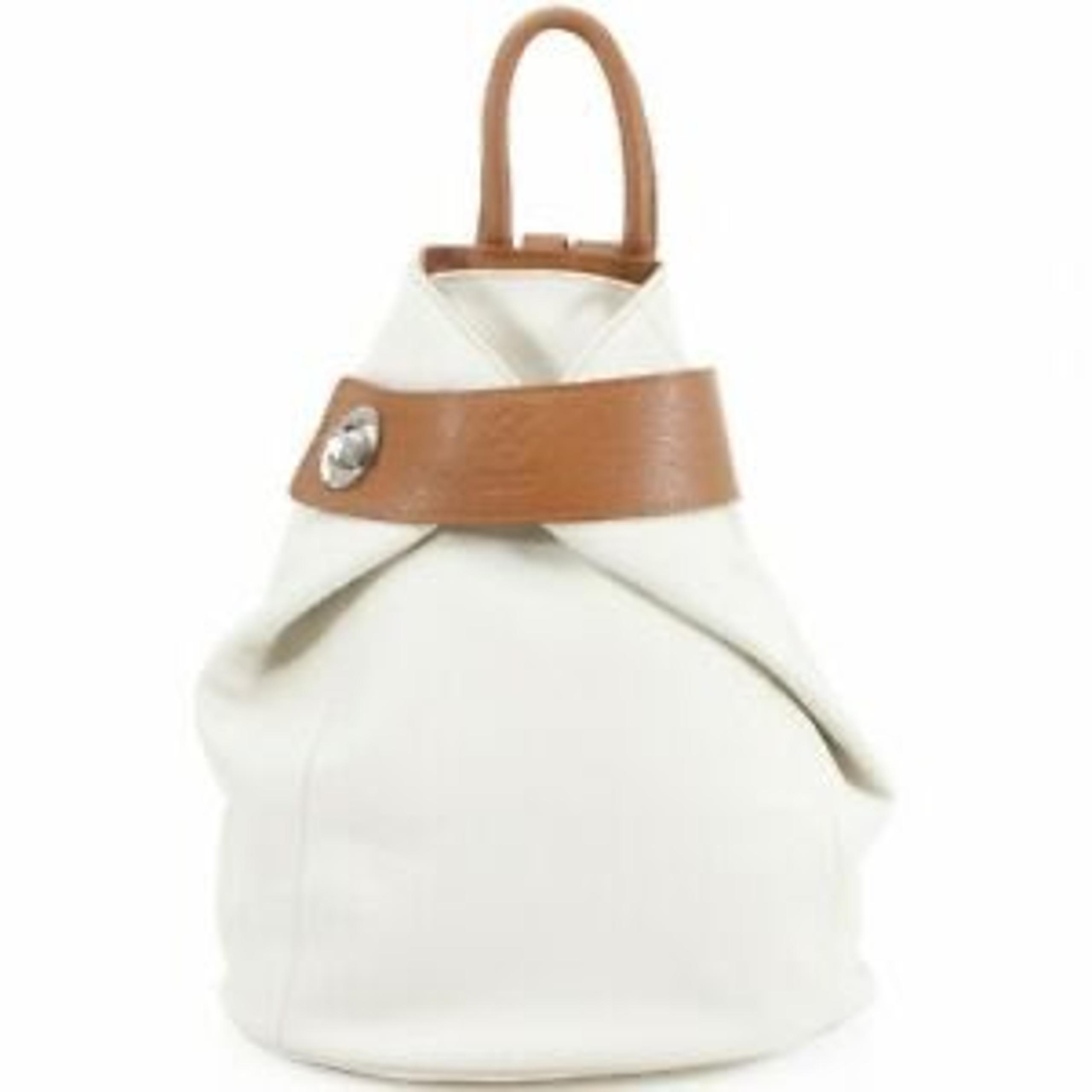 Off White/Tan Soft Vera Pelle Leather Ru
