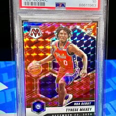 2020 Tyrese Maxey Rookie Red Mosaic NBA Debut PSA 10 Philadelphia 76er’s