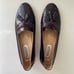 Vintage Bally of Switzerland Brisbane Tassel Loafer Burgundy Men 8.5 Wmns 10.5