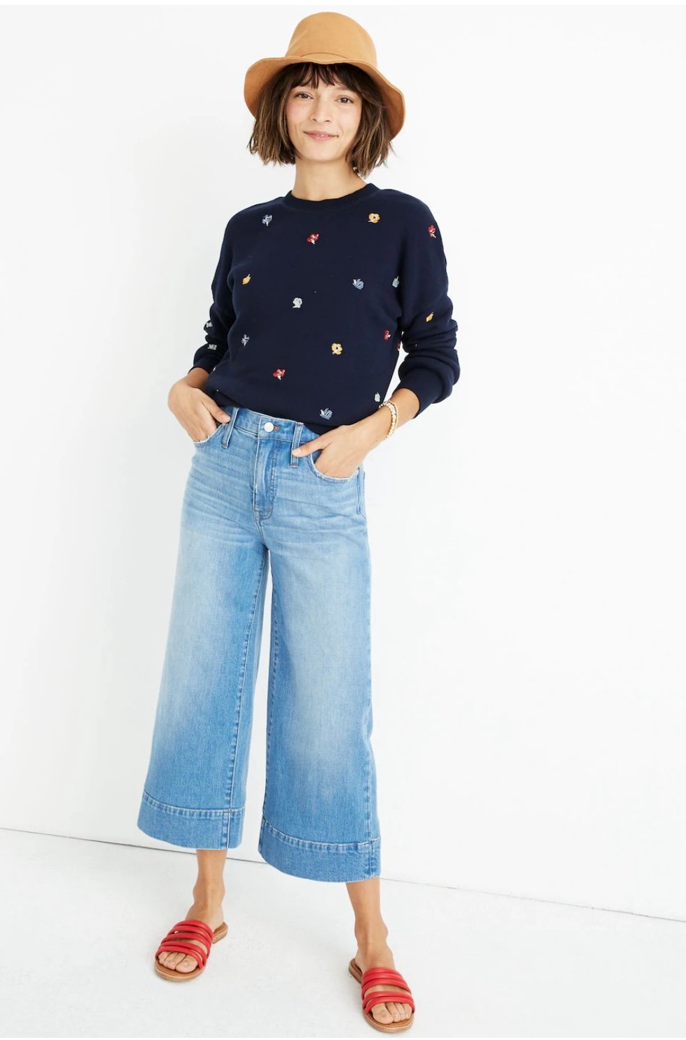 Madewell wide leg crop jeans
