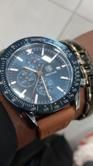 Mens Watches Analog Quartz Chronograph Waterproof Men's Wrist Watches Business