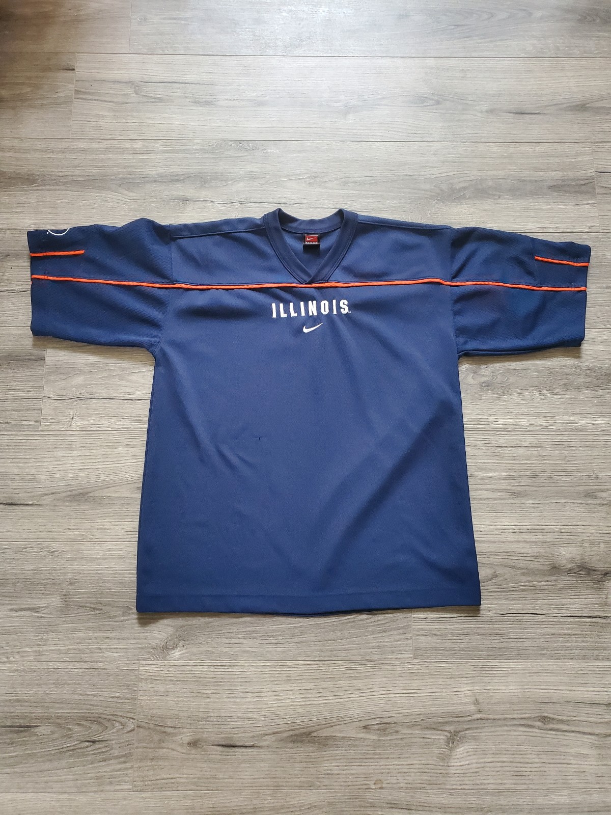 Nike Illinois Fighting Illini Basketball Warm Up Shirt Mens Medium
